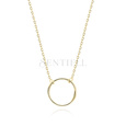 Silver (925) gold-plated choker necklace with circle