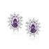 Rhodium \ Amethyst || White