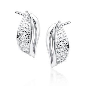 Silver (925) earrings with white zirconias