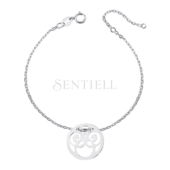 Silver (925) bracelet - openwork circle