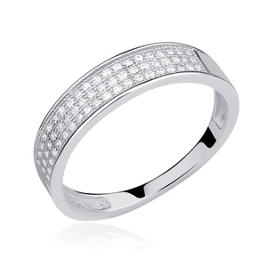 Silver (925) ring with white zirconia