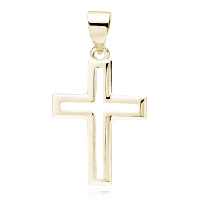 Silver (925) gold-plated pendant cross