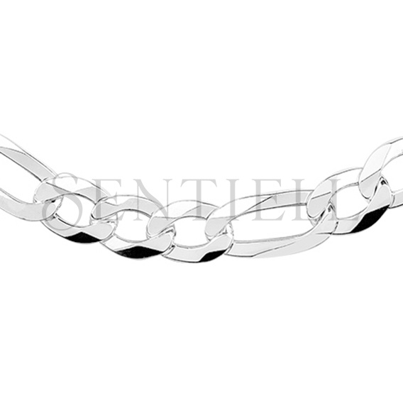 Silver (925) diamond-cut chain - figaro extra flat Ø 300