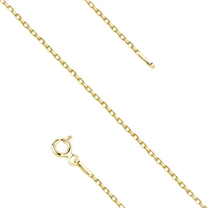 Silver (925) chain anchor diamond cut gold-plated