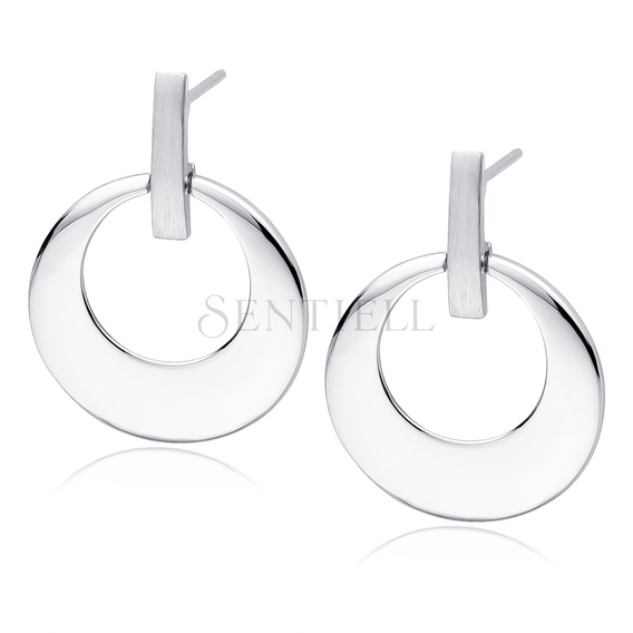 Silver (925) round elegant earrings