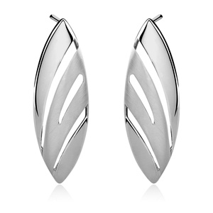 Silver (925) earrings elegant satin