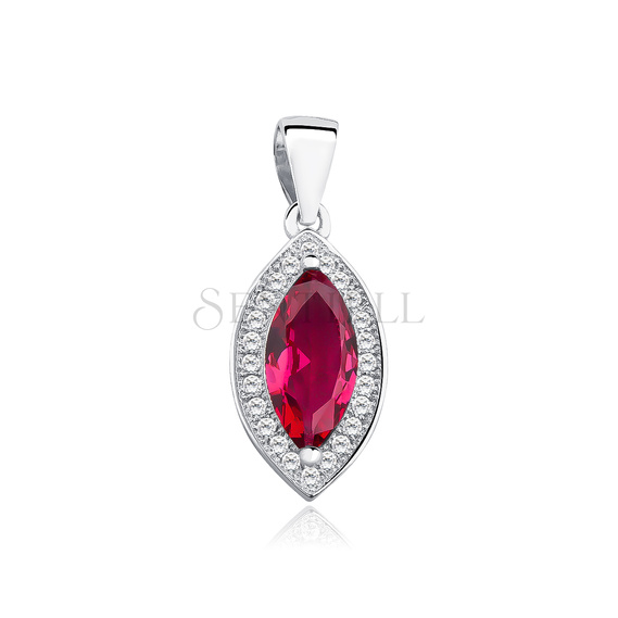 Silver (925) pendant with ruby zirconia