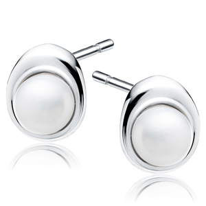 Silver (925) pearl earrings