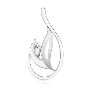 Silver (925) pendant with white zirconia