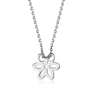 Silver (925) necklace with flower