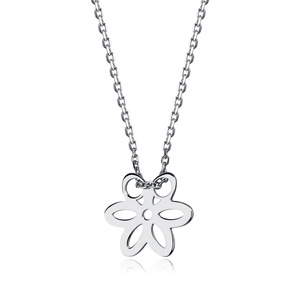 Silver (925) necklace with flower