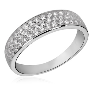 Silver (925) classic ring with zirconia