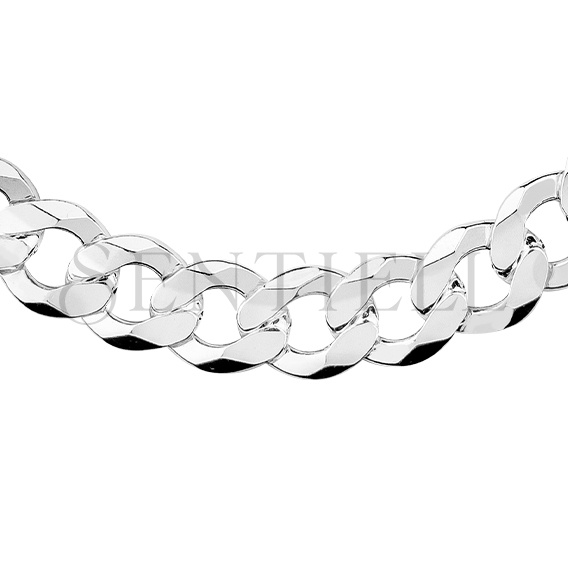 Silver (925) diamond-cut chain - curb extra flat Ø 350