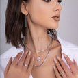 Silver (925) ring with white zirconia