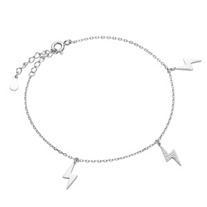 Silver (925) bracelet - lightning with zirconia