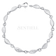 Silver (925) bracelet - leafs