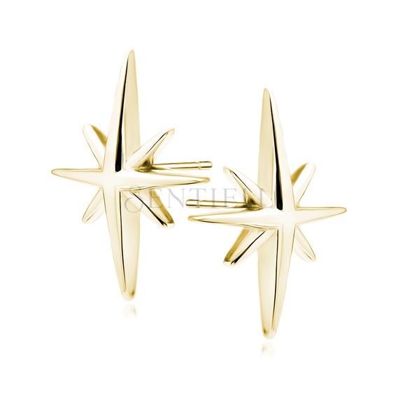 Silver (925) gold-plated star earrings