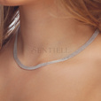 Silver (925) ball chain necklace rhodium-plated