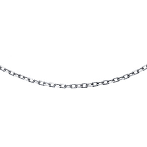 Silver (925) chain anchor diamond cut rhodium-plated