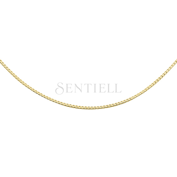 Silver (925) Venetian box chain, diamond-cut, gold-plated