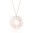 Silver (925) rose gold-plated necklace - mandala