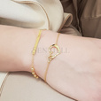 Silver (925) bracelet heart and infinity - gold-plated