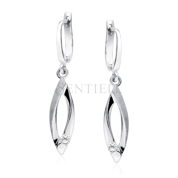 Silver (925) Earrings white zirconia