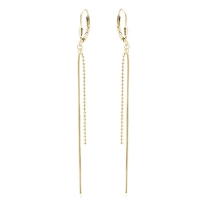 Silver (925) gold-plated earrings with chains