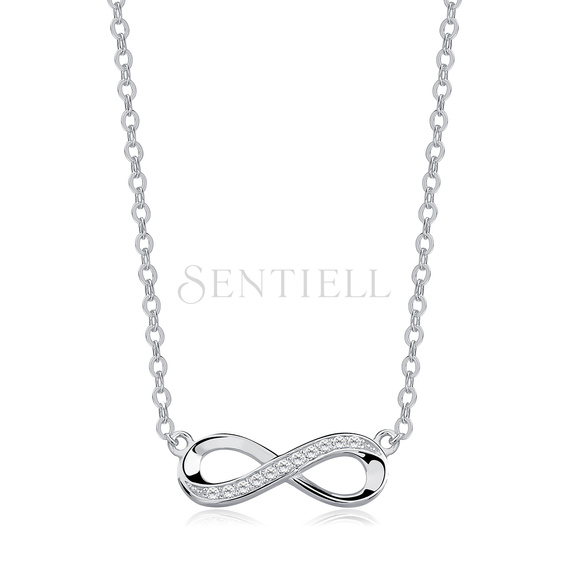 Silver (925) necklace Infinity with zirconia