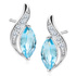 Rhodium \ Aquamarine || White