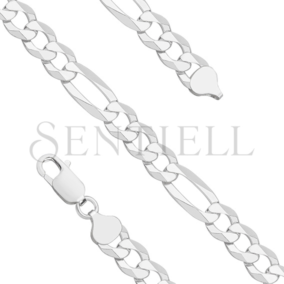 Silver (925) diamond-cut chain - figaro extra flat Ø 200