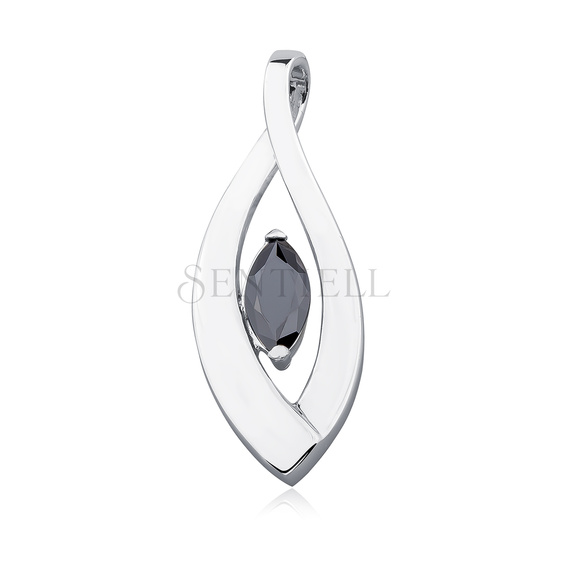 Silver (925) pendant black zirconia