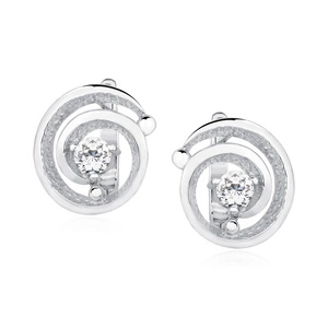 Silver (925) Earrings with white zirconia