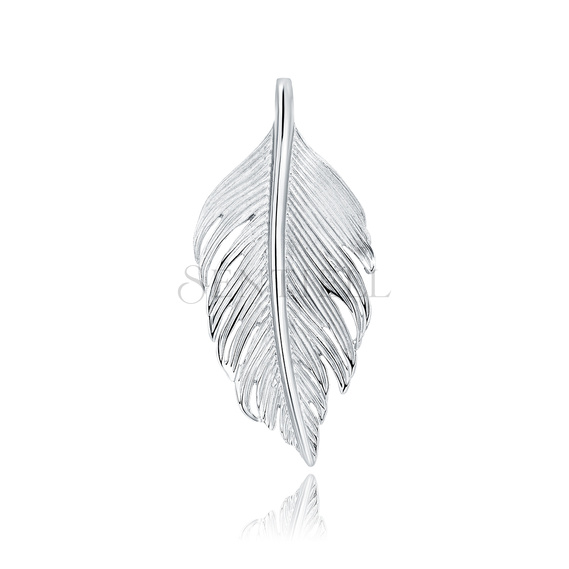 Silver (925) elegant pendant - feather