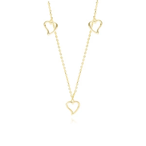 Silver (925) gold-plated necklace hearts