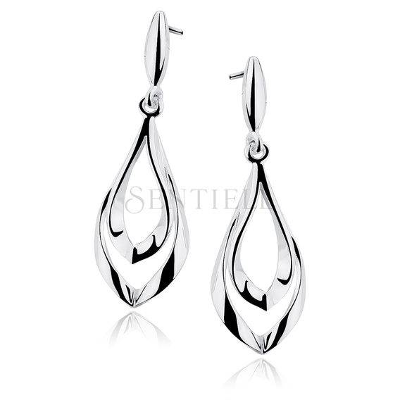 Silver (925) elegant earrings high polished