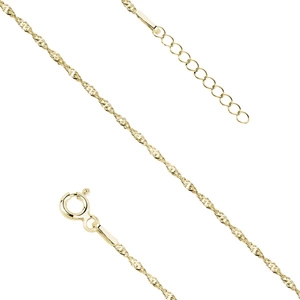 Silver (925) gold-plated anklet singapur - adjustable size