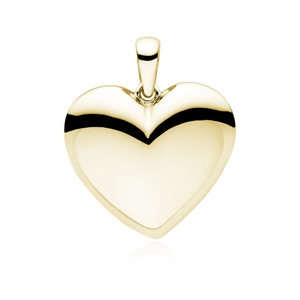 Silver (925) gold-plated pendant - heart