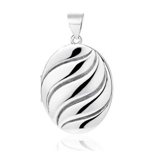 Silver (925) polished pendant - locket