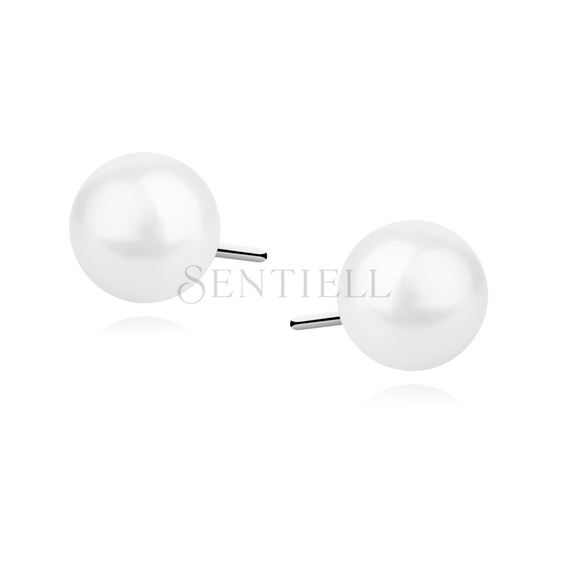 Silver (925) earrings white pearl