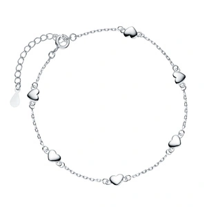 Silver (925) bracelet - hearts