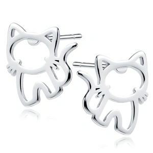 Silver (925) earrings - cats