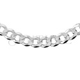 Silver (925) diamond-cut chain - curb extra flat rhodium-plated Ø 250