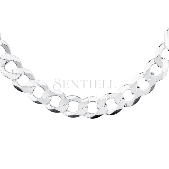 Silver (925) diamond-cut chain - curb extra flat Ø 400