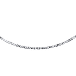 Silver chain (925) coreana bombe rhodium-plated