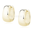 Silver (925) high polished earrings - gold-plated