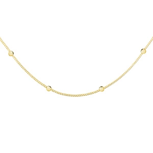 Silver (925) gold-plated choker necklace with balls