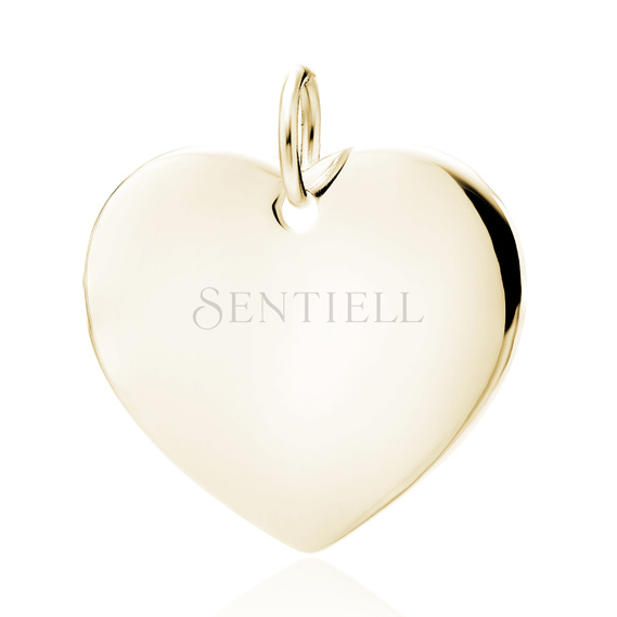 Silver (925) gold-plated heart pendant