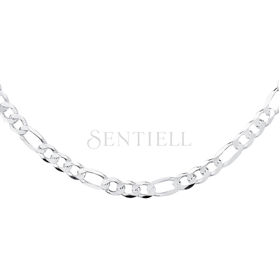 Silver (925) diamond-cut chain - figaro extra flat Ø 180