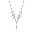 Silver (925) stylish, bridal necklace with zirconia.